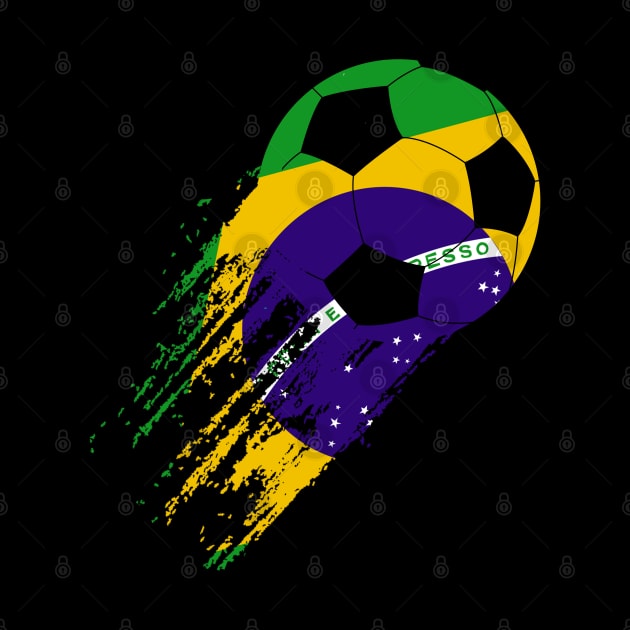 Perfect Brazil Soccer Player Tee Funny Brazilian Flag Girls Boys by Printofi.com