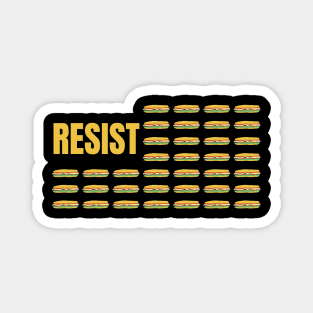 Resist Sandwich American Flag Parody Magnet