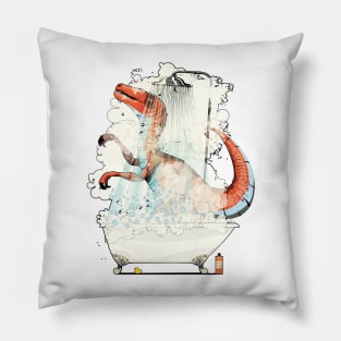 Dinosaur Velociraptor in the Shower Pillow