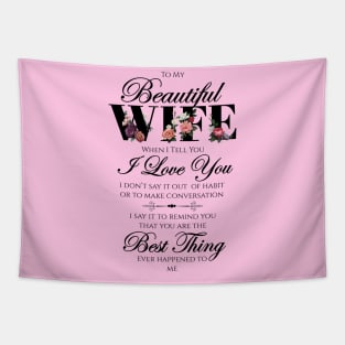 I Love You Message To Wife Tapestry