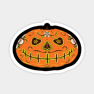 Day of the dead pumpkin Magnet