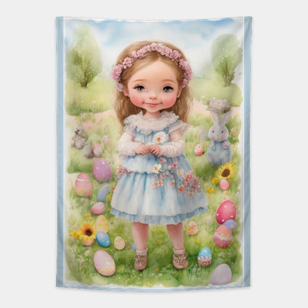 Easter girl. Tapestry by Stades