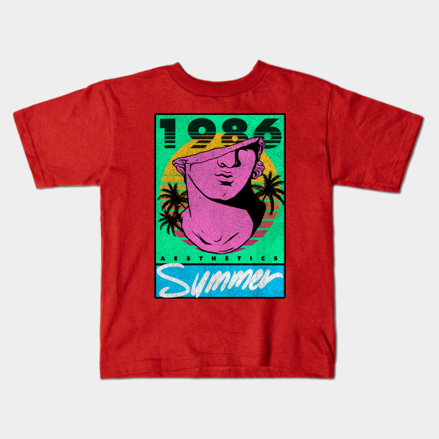 Vaporwave Summer Aesthetics 1986 Vaporwave Summer Kids T Shirt