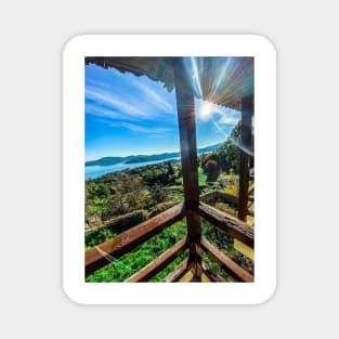 Balcony view of Lake Plastira Magnet