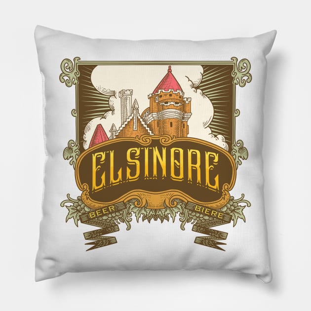 Elsinore Beer Biere Pillow by asterami