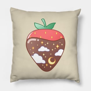 Dark Chocolate Strawberry Pillow