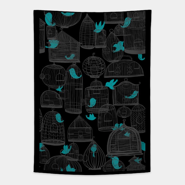 CHIRP CHIRP (dark) Tapestry by ratkiss