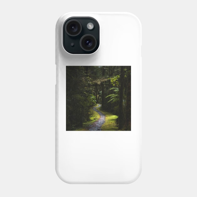 Narrow Green Forest Path in New Zealand Phone Case by Danny Wanders