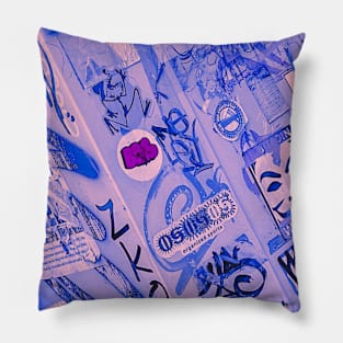 Street Art NYC Graffiti Sticker Tag Pillow