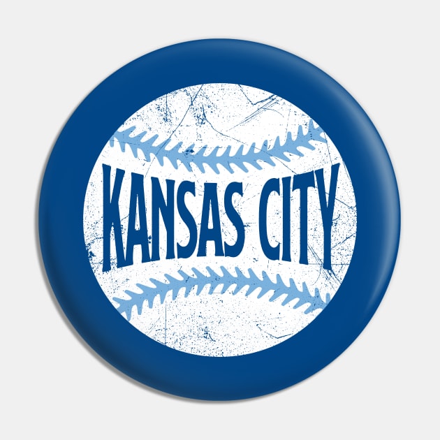 Kansas City Retro Baseball - Blue Pin by KFig21