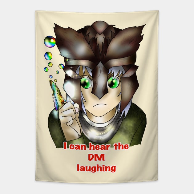 The DM is laughing Tapestry by cuisinecat