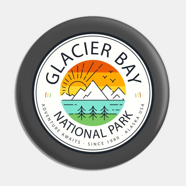 Glacier Bay National Park T Shirt Pin by roamfree