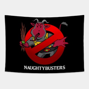 80's Retro Christmas Funny Merry Krampus Ghost Tapestry