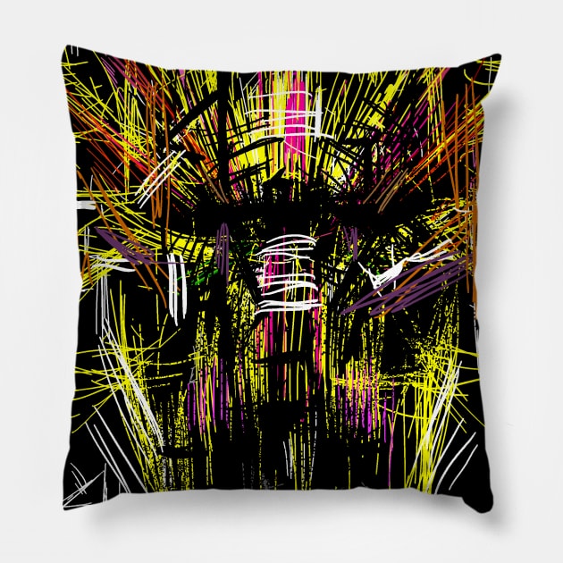 face (abstract) Pillow by Nikokosmos