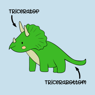 Triceratops Tricerabottom Dinosaur Funny T-Shirt