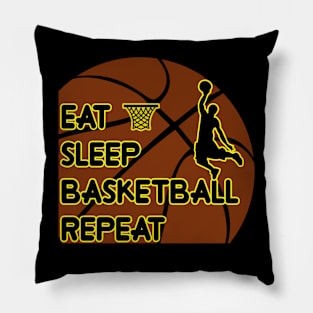 Eat Sleep Basketball Repeat Pillow