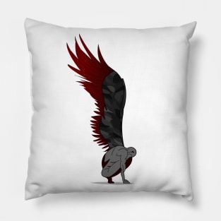 Evil Red Angel Wings T-Shirt Pillow