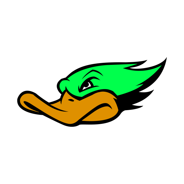 Green Duck Face Logo by AnotherOne