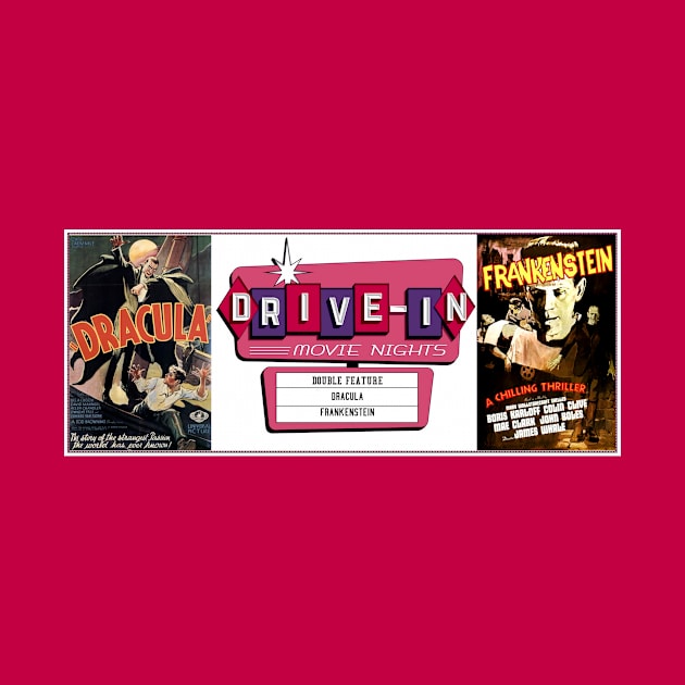 Drive-In Double Feature - Dracula & Frankenstein by Starbase79