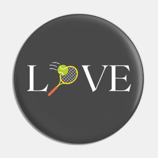 Love Long Tennis Pin