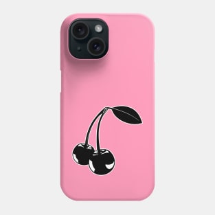 Cherries Black and White Phone Case