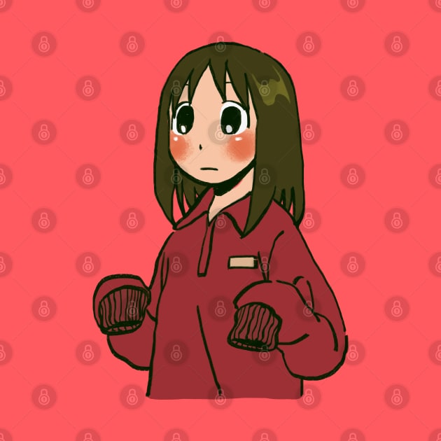 osaka in an oversized red tracksuit / azumanga daioh by mudwizard