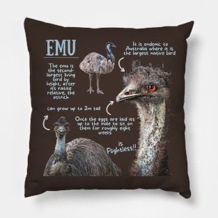 Animal Facts- Emu Pillow