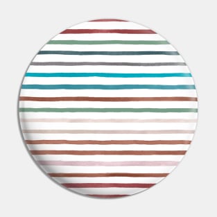 Pocket - MARKER STRIPES COLORFUL RED BLUE Pin