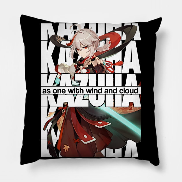 KAZUHA as one with wind and cloud Genshin Impact Pillow by chris28zero