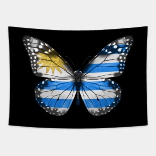 Uraguyan Flag  Butterfly - Gift for Uraguyan From Uruguay Tapestry