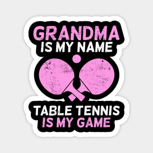 Table Tennis Grandma Ping-Pong Grandmother Gift Magnet