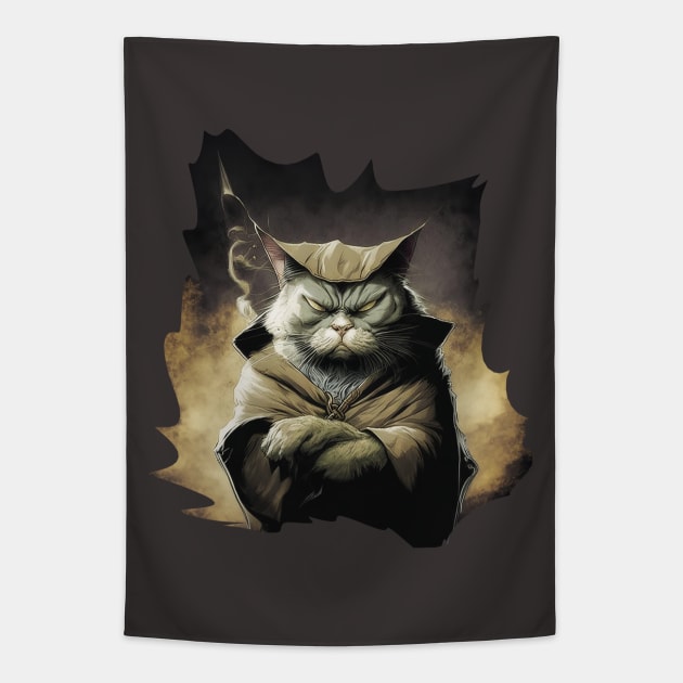 🐈 the wizard cat Tapestry by bant