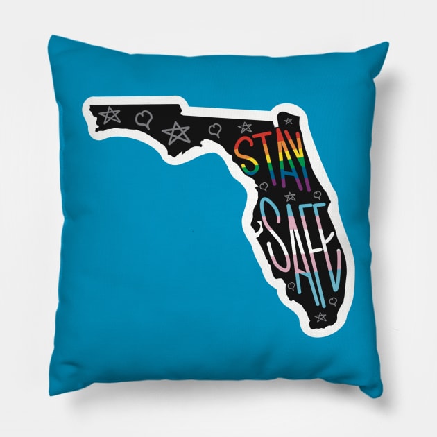 Stay Safe Florida Pillow by CyR Design Shop