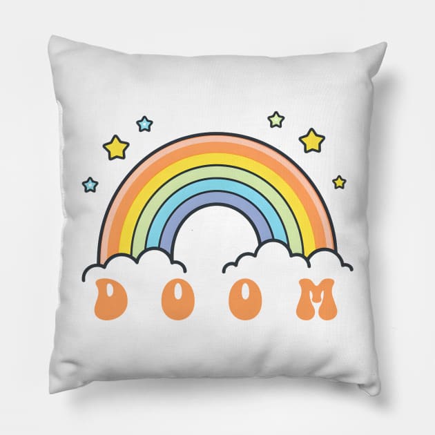 Doom Rainbow Pillow by UpValleyCreations