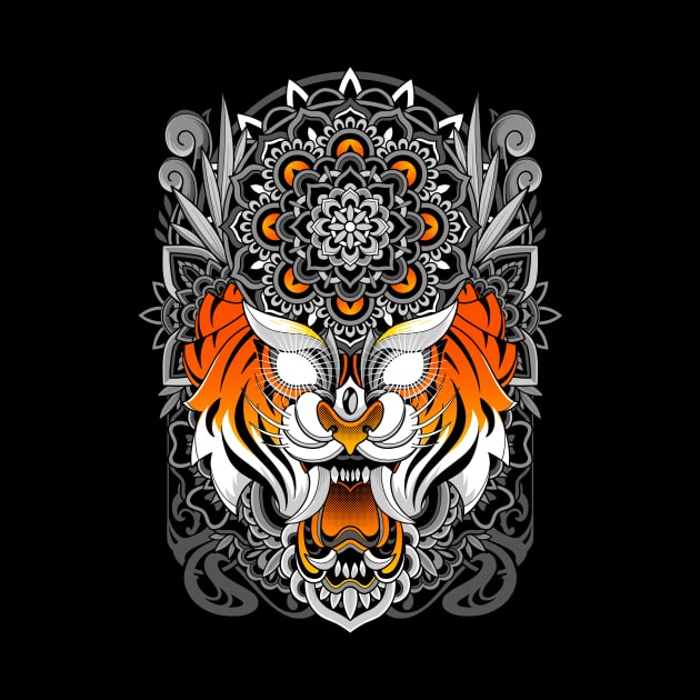 Tiger Mandala by GODZILLARGE