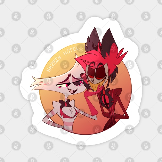 Alastor and Angel Dust Magnet by rentaire