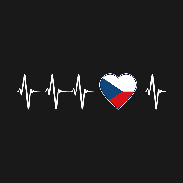 Czechia Heartbeat I Love Czech Republic Country Flag Heart Family by Eyes4