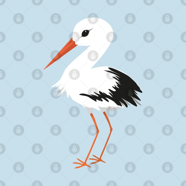 Cute stork vector by Bwiselizzy