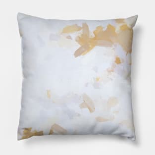 White Noble Abstract Painting Pillow