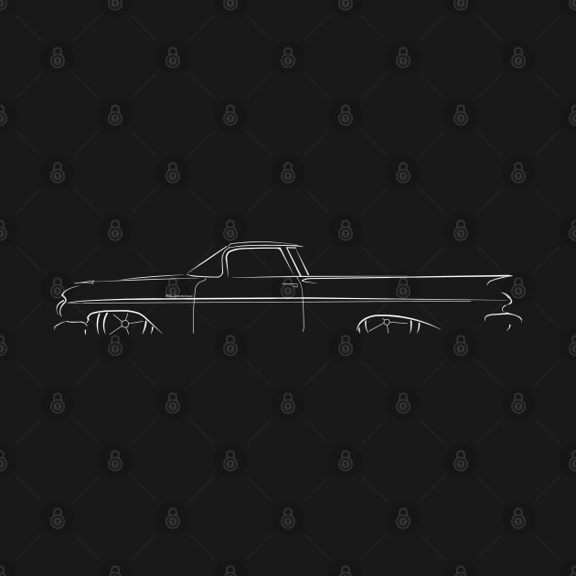 1959 Chevy El Camino - profile stencil, white by mal_photography