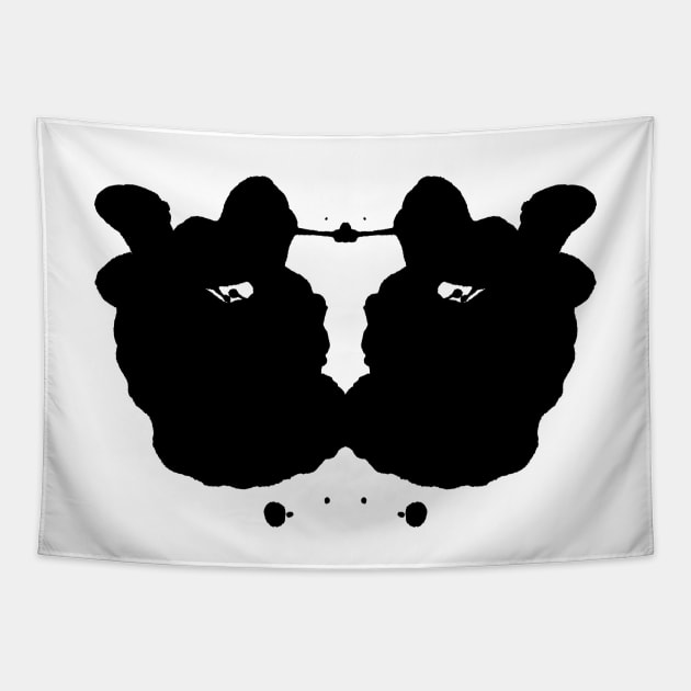 Rorschach - Inkblot test #14 Tapestry by monkeysoup