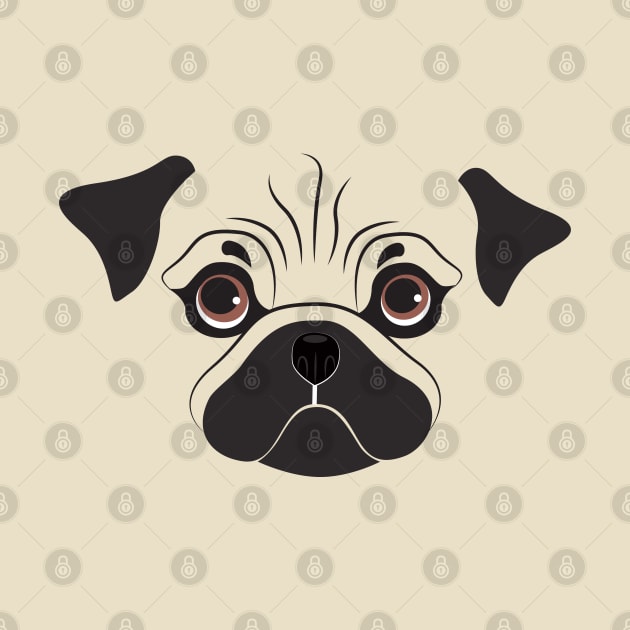 Cute puppy Pug by Yulla