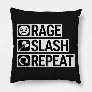 Rage Slash Repeat Pillow