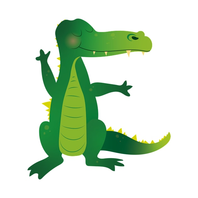 Animal Alphabet E - Elligator by CrumbleCreations