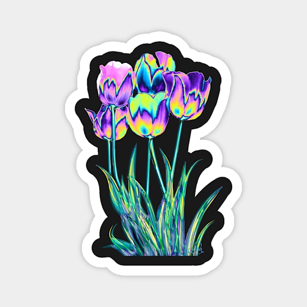 Holo Tulips Magnet by dinaaaaaah