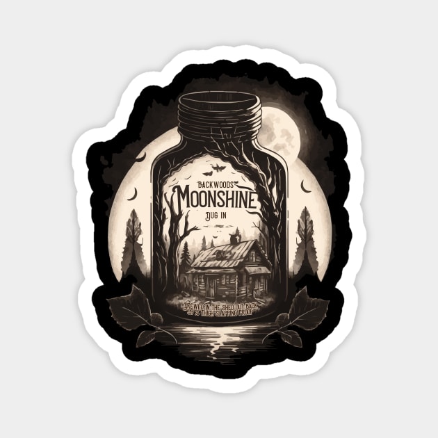 Backwoods Dug in Moonshine Magnet by Deadcatdesign