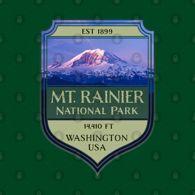 Mount Rainier National Park State of Washington by Pine Hill Goods