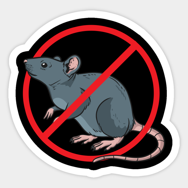 Pest Control Exterminator No Rat Sign - Pest Control - Sticker