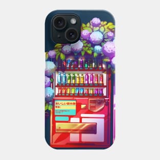 Vending machines and the hydrangea Phone Case