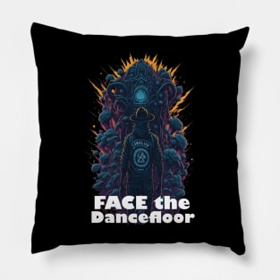 Techno T-Shirt - Face the Dancefloor - Catsondrugs.com - Techno, rave, edm, festival, techno, trippy, music, 90s rave, psychedelic, party, trance, rave music, rave krispies, rave flyer T-Shirt T-Shirt Pillow